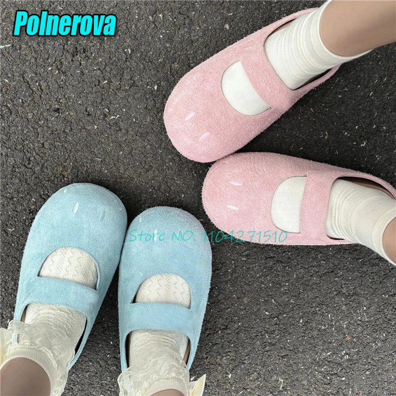 Women's Suede Thick Soled Mules Sweet Pink Blue Round Toe Slip-On Casual Flat Shoes Summer New Comfortable Outdoor Slippers
Women's Suede Thick Soled Mules Sweet Pink Blue Round Toe Slip-On Casual Flat Shoes Summer New Comfortable Outdoor Slippers