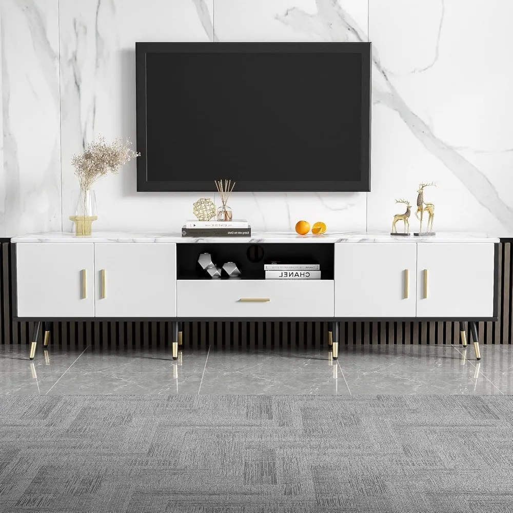 71'' Modern TV Stand with 2 Cabinets& Open Compartments, Entertainment Center for TVs up to 80'', Television Console for Living
71'' Modern TV Stand with 2 Cabinets& Open Compartments, Entertainment Center for TVs up to 80'', Television Console for Living