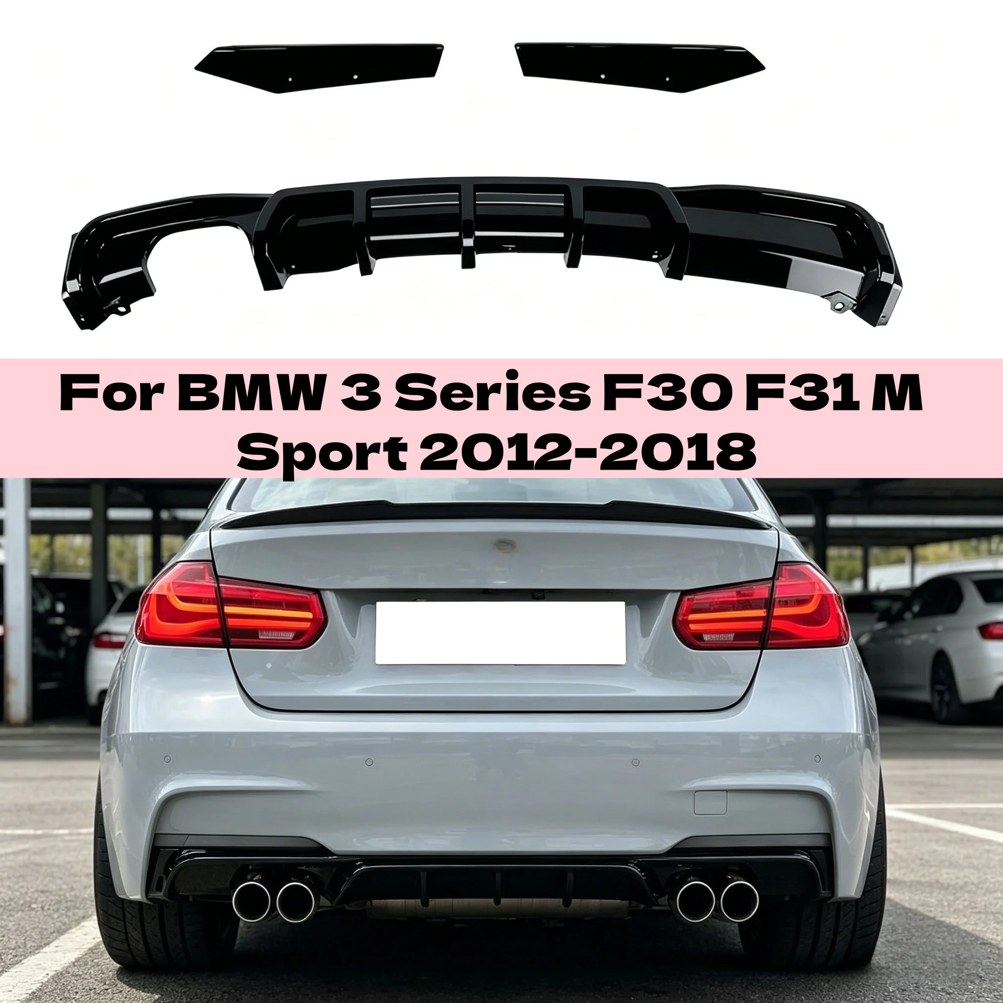 Для BMW 3 серии F30 F31 M Sport 2012-2018: задний диффузор, сплиттер, спойлер на бампер, элементы внешнего обвеса
Для BMW 3 серии F30 F31 M Sport 2012-2018: задний диффузор, сплиттер, спойлер на бампер, элементы внешнего обвеса