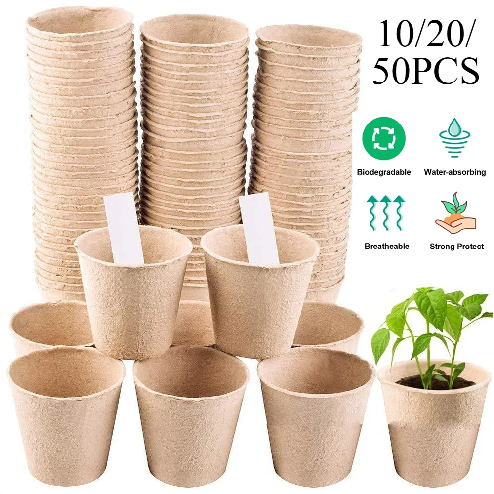 10/20/50PCS Garden Round Peat Pots Plant Seedling Starters Cups Nursery Herb Seed Tray Planting Tools Eco-friendly Biodegradable
10/20/50PCS Garden Round Peat Pots Plant Seedling Starters Cups Nursery Herb Seed Tray Planting Tools Eco-friendly Biodegradable