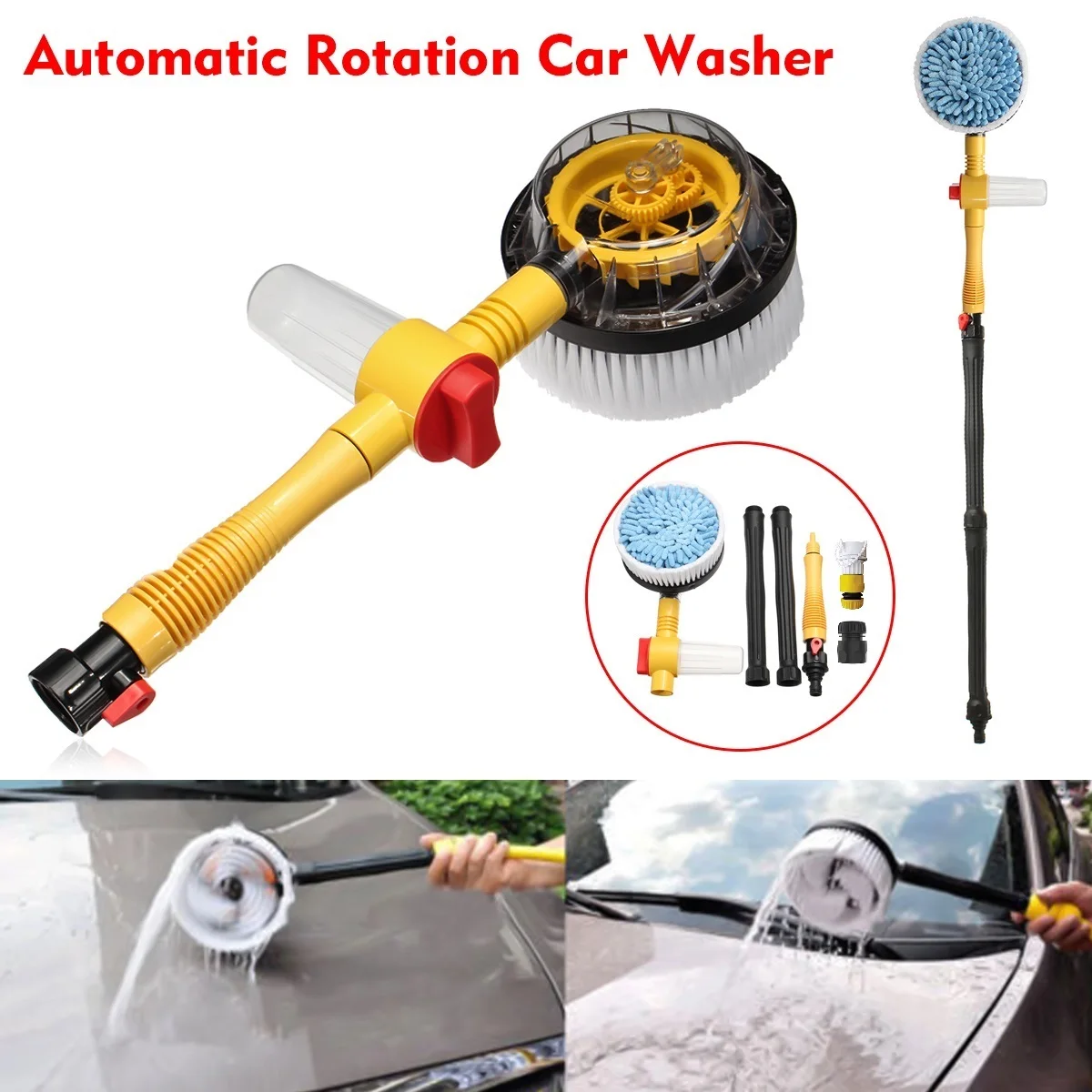 Automatic Rotate Switch Car Wash Brush Spray Water Flow Foam Brusher High-pressure Clean Tool
Automatic Rotate Switch Car Wash Brush Spray Water Flow Foam Brusher High-pressure Clean Tool