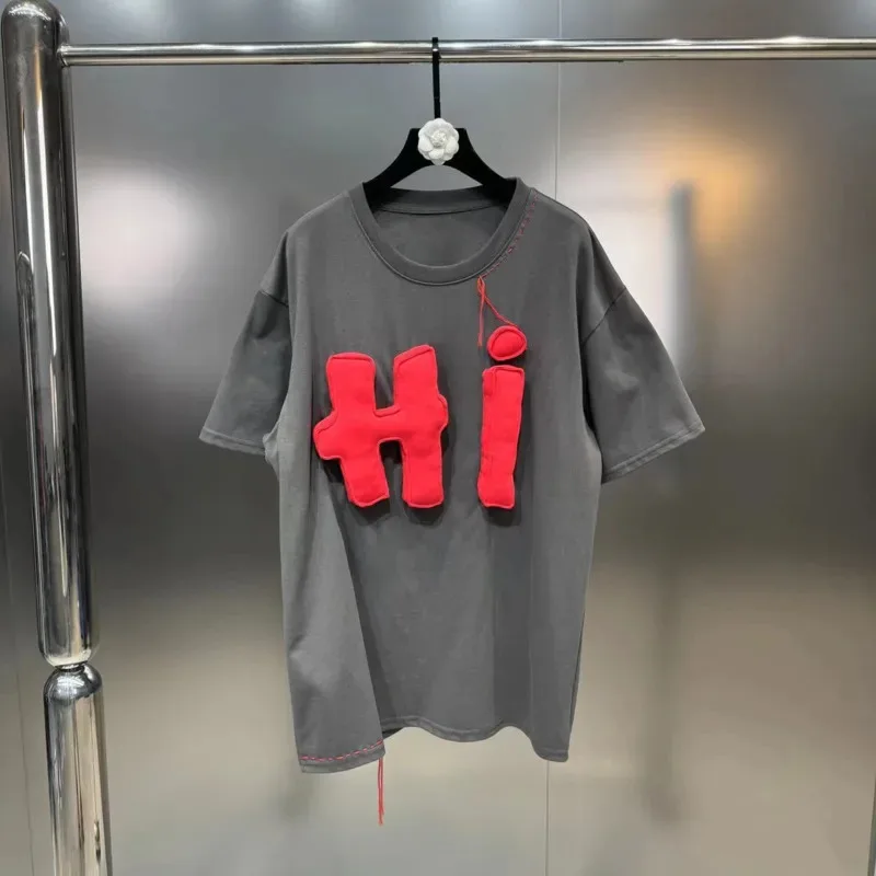 BORVEMAYS Big Size T-shirt Loose O Neck Short Sleeve Contrasting Colors 3D Letter Pattern Fashion Personality Tops Women WZ8846
BORVEMAYS Big Size T-shirt Loose O Neck Short Sleeve Contrasting Colors 3D Letter Pattern Fashion Personality Tops Women WZ8846