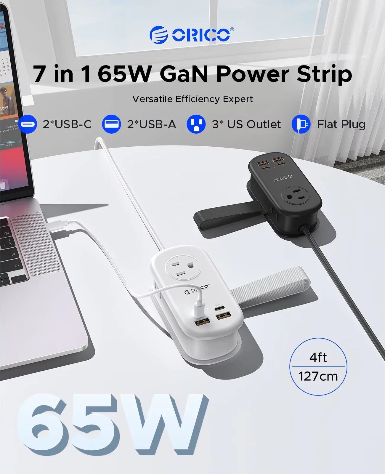 ORICO US Plug Power Strip 3AC Outlets Multitap Travel Socket 1.27M Extension Cord Fast Charging USB Type C PD 65W Socket Adapter
ORICO US Plug Power Strip 3AC Outlets Multitap Travel Socket 1.27M Extension Cord Fast Charging USB Type C PD 65W Socket Adapter