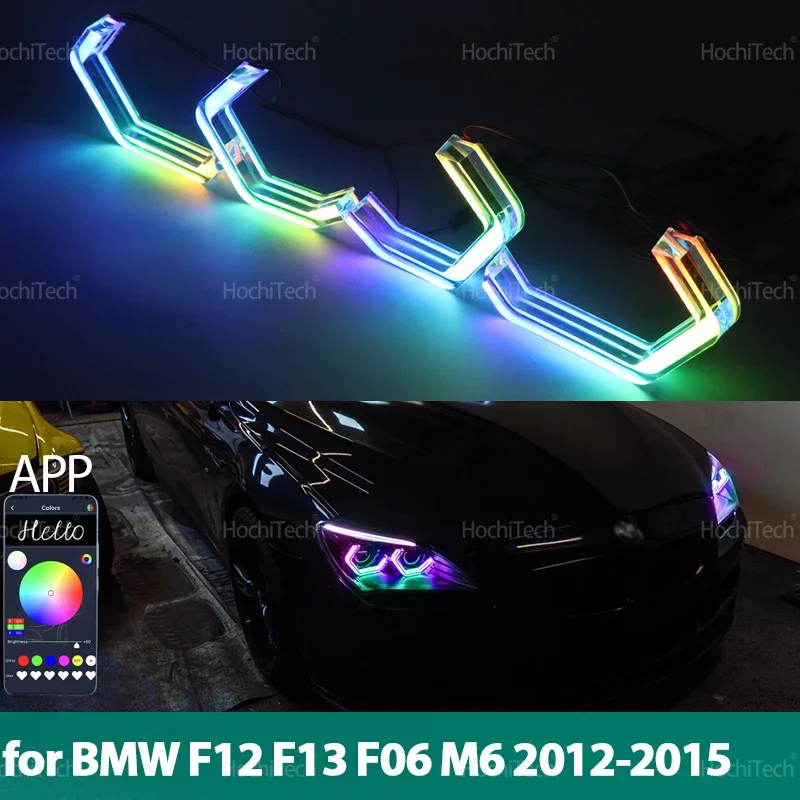For BMW 6 Series F12 F13 F06 M6 2011-2017 RGB multi colors Light Rings APP control Turn signal flashing DRL LED Angel Eyes Kit
For BMW 6 Series F12 F13 F06 M6 2011-2017 RGB multi colors Light Rings APP control Turn signal flashing DRL LED Angel Eyes Kit