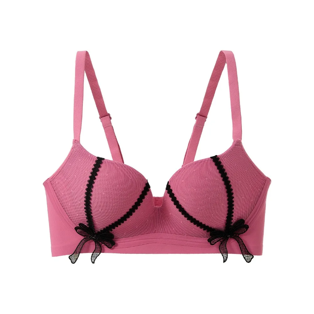 Sweet Lace Bow Wireless Deep V Bra Close-fitting Shockproof Push Up Underwear Gathered Breasts Adjustable Seamless Bras Running
Sweet Lace Bow Wireless Deep V Bra Close-fitting Shockproof Push Up Underwear Gathered Breasts Adjustable Seamless Bras Running