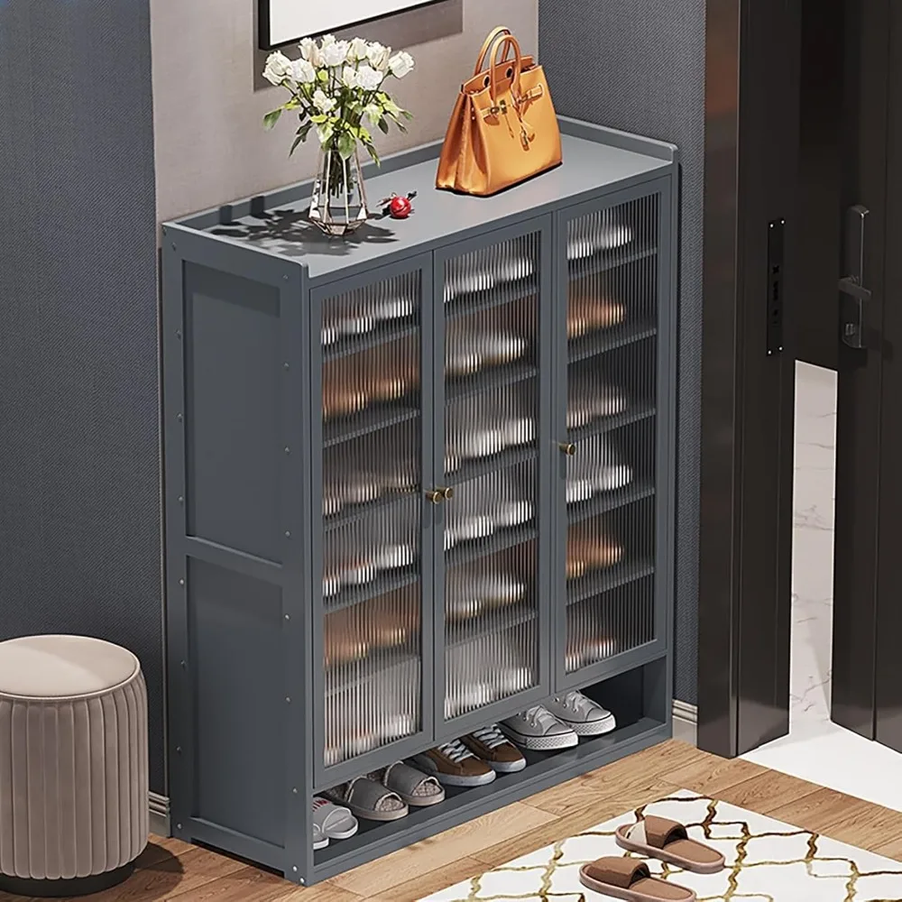 7-уровневый деревянный шкаф-органайзер для обуви, 42 высота, вместимость 24 пары с полупрозрачными дверцами
7-уровневый деревянный шкаф-органайзер для обуви, 42 высота, вместимость 24 пары с полупрозрачными дверцами