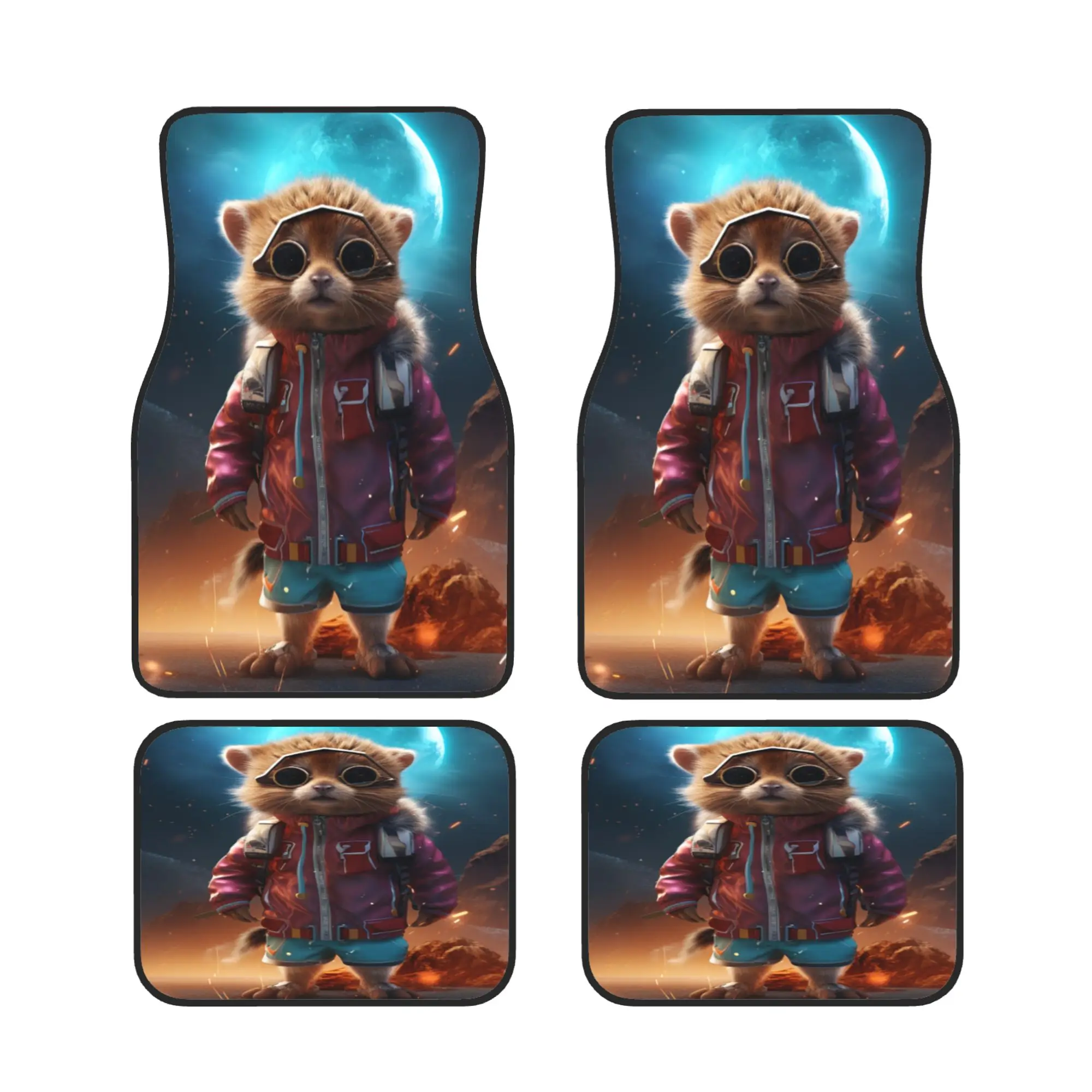 4pcs Sci-Fi Style Raccoon Pattern Design Fashionable Car Interior Mats, Durable And Easy To Clean, Suitable For Most Models Of S
4pcs Sci-Fi Style Raccoon Pattern Design Fashionable Car Interior Mats, Durable And Easy To Clean, Suitable For Most Models Of S