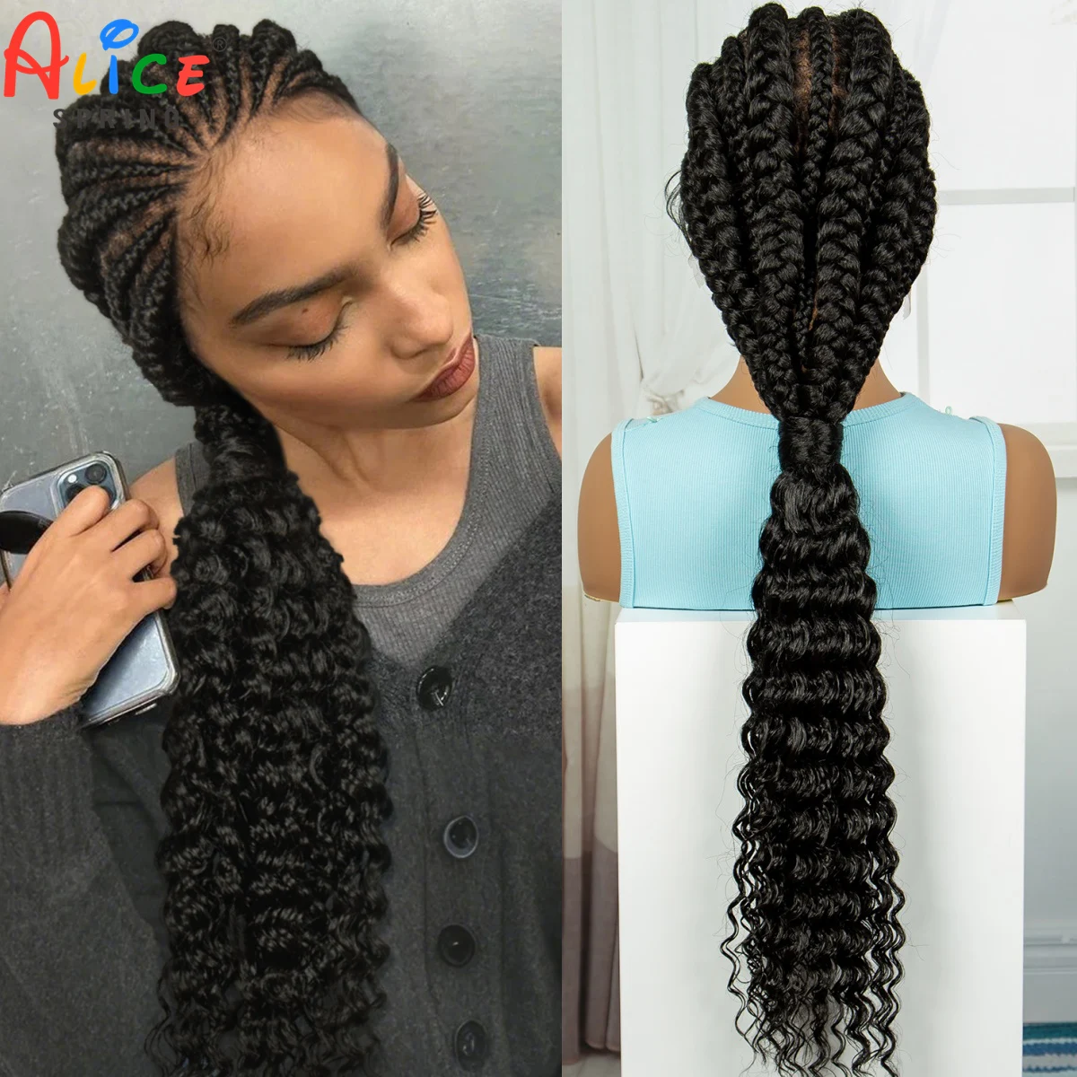 30-дюймовые плетеные парики ручной работы Cornrow, синтетические полные кружевные косички, кружевные фронтальные коробки, плетеные кружевные парики для чернокожих женщин
30-дюймовые плетеные парики ручной работы Cornrow, синтетические полные кружевные косички, кружевные фронтальные коробки, плетеные кружевные парики для чернокожих женщин