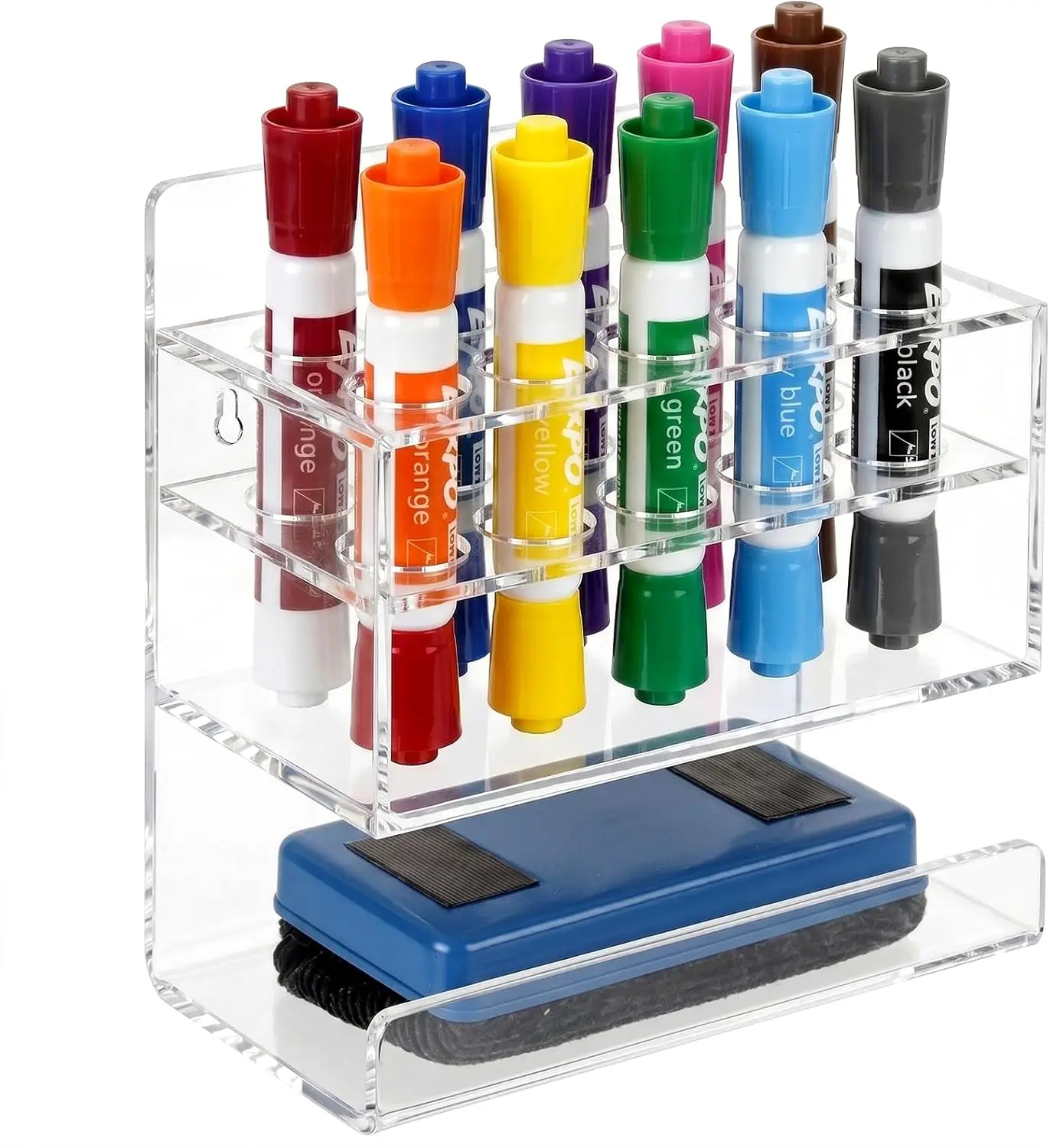 Dry Erase Marker Holder 10 Slots Wall Mount for Whiteboard Markers and Eraser Storage
Dry Erase Marker Holder 10 Slots Wall Mount for Whiteboard Markers and Eraser Storage