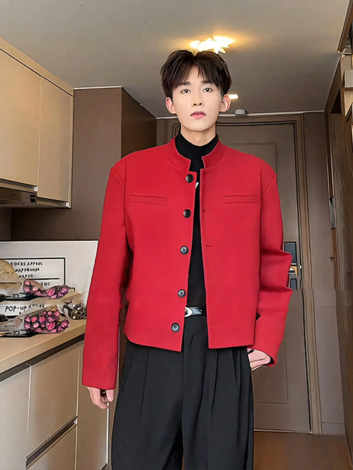 Ankela Red ort Suit Jaet Новый китайский мужской костюм высокого класса Feeling Haome Old Money Wind Celebration oulder Clip Trendy
Ankela Red ort Suit Jaet Новый китайский мужской костюм высокого класса Feeling Haome Old Money Wind Celebration oulder Clip Trendy