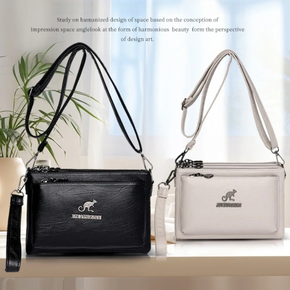 Soft Multiple Zip Pockets Shoulder Bag Retro Waterproof PU Leather Crossbody Bag Adjustable Strap Simple Square Phone Bag Travel
Soft Multiple Zip Pockets Shoulder Bag Retro Waterproof PU Leather Crossbody Bag Adjustable Strap Simple Square Phone Bag Travel