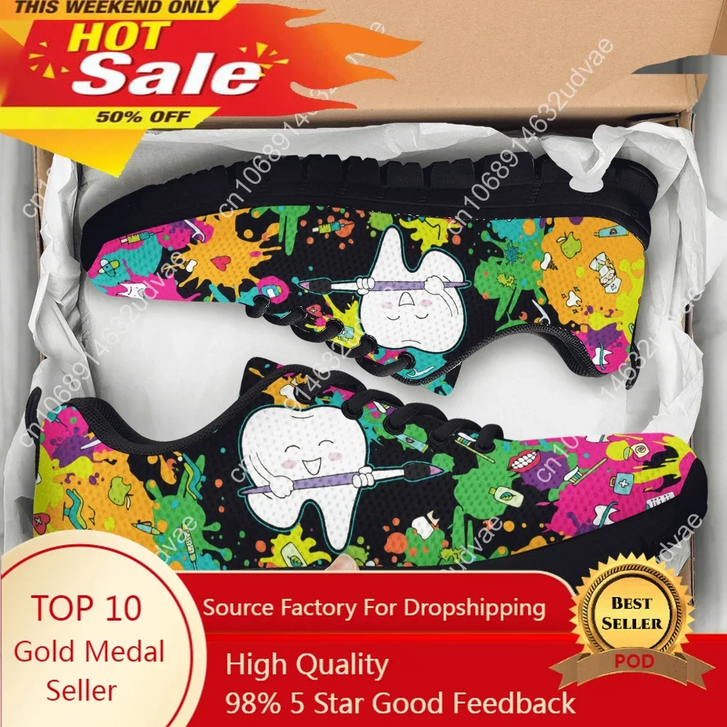 Tie Dye Sports Shoes Women Man Painted Mesh Sneakers Cartoon Teeth Dental Footwear Walking Sneakers Outdoor Tennis Footwear
Tie Dye Sports Shoes Women Man Painted Mesh Sneakers Cartoon Teeth Dental Footwear Walking Sneakers Outdoor Tennis Footwear