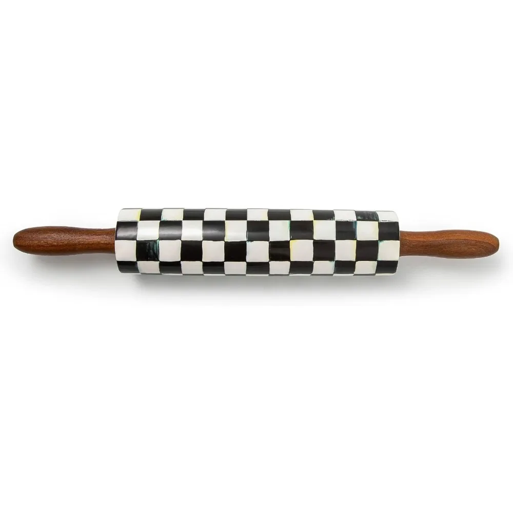 Elegant Courtly Check Rolling Pin for Baking, Black-and-White Decorative Baking Tool
Elegant Courtly Check Rolling Pin for Baking, Black-and-White Decorative Baking Tool