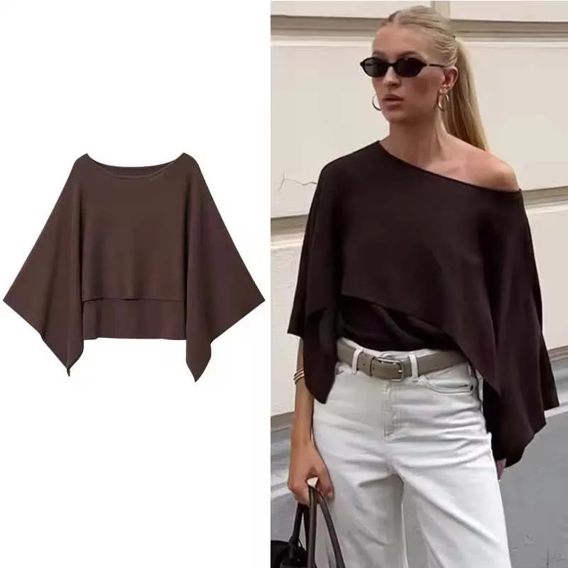 Женский элегантный вязаный топ, женский коричневый свитер с длинными рукавами, пуловер, новинка 2025 года, повседневные свободные трикотажные топы
Женский элегантный вязаный топ, женский коричневый свитер с длинными рукавами, пуловер, новинка 2025 года, повседневные свободные трикотажные топы 