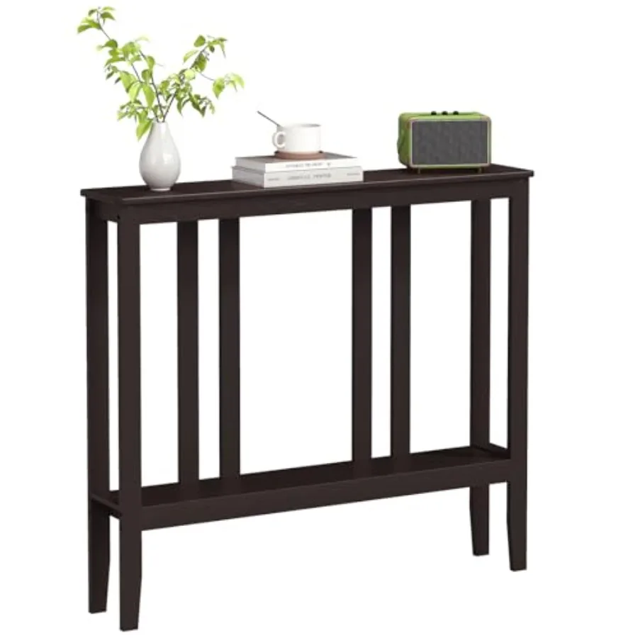 Bamboo 2-Tier Narrow Console Table for entryway, hallway, living room; brown bamboo; slim 36.2 design behind couch
Bamboo 2-Tier Narrow Console Table for entryway, hallway, living room; brown bamboo; slim 36.2 design behind couch