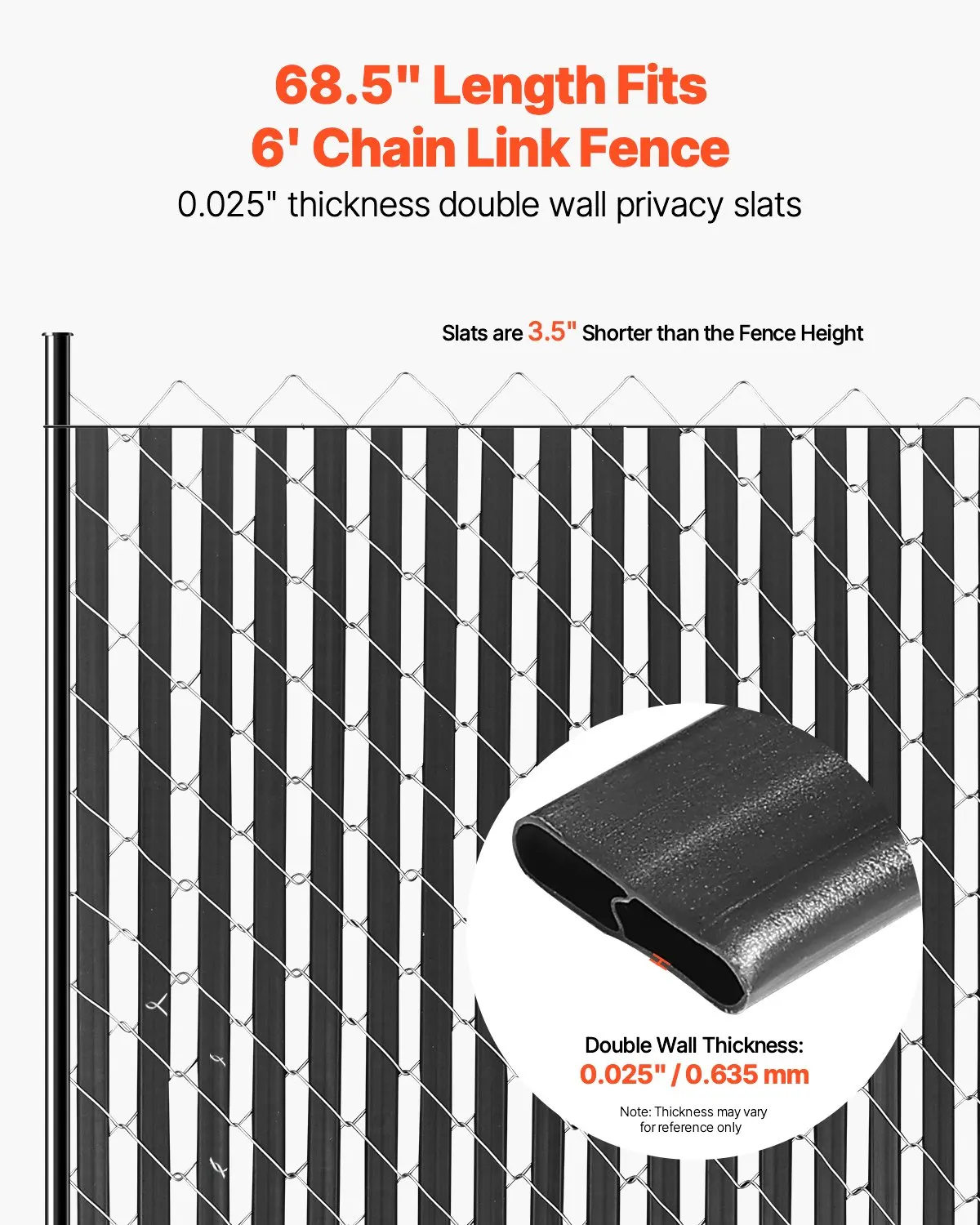 Chain Link Fence Privacy Slats Double-Wall For 6' High Fence Bottom Lock Black
Chain Link Fence Privacy Slats Double-Wall For 6' High Fence Bottom Lock Black