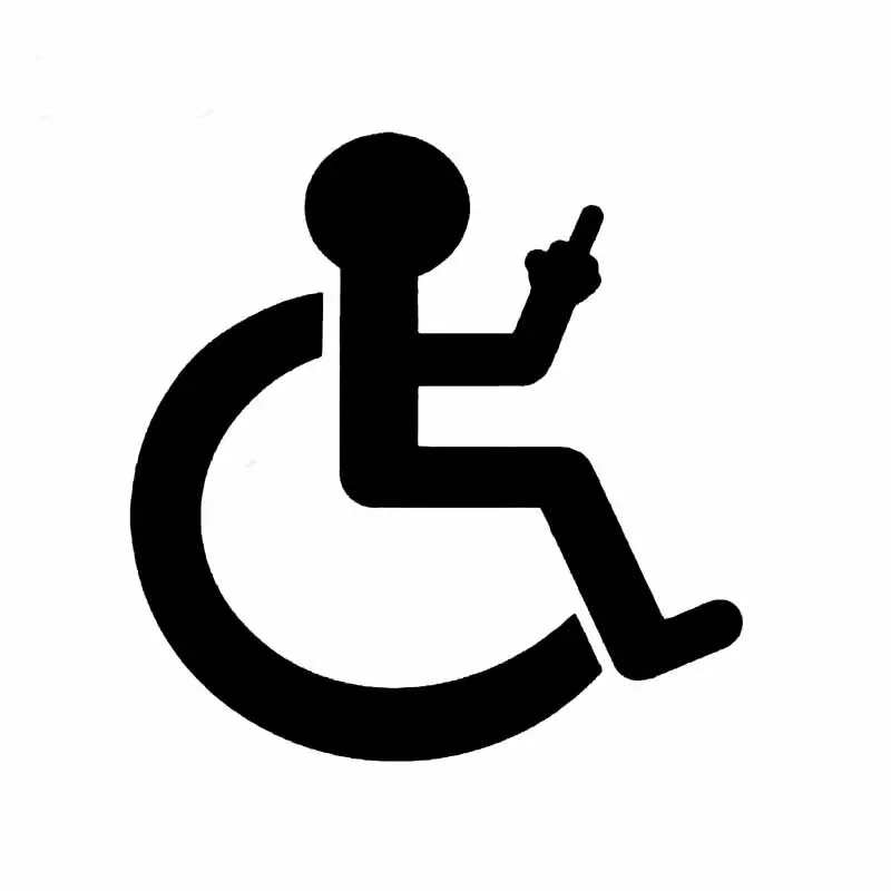 Car Stickers Personalized Creative Stickers Wheelchair Middle Finger Funny Stickers Waterproof and Sunscreen PVC 13*13cm
Car Stickers Personalized Creative Stickers Wheelchair Middle Finger Funny Stickers Waterproof and Sunscreen PVC 13*13cm