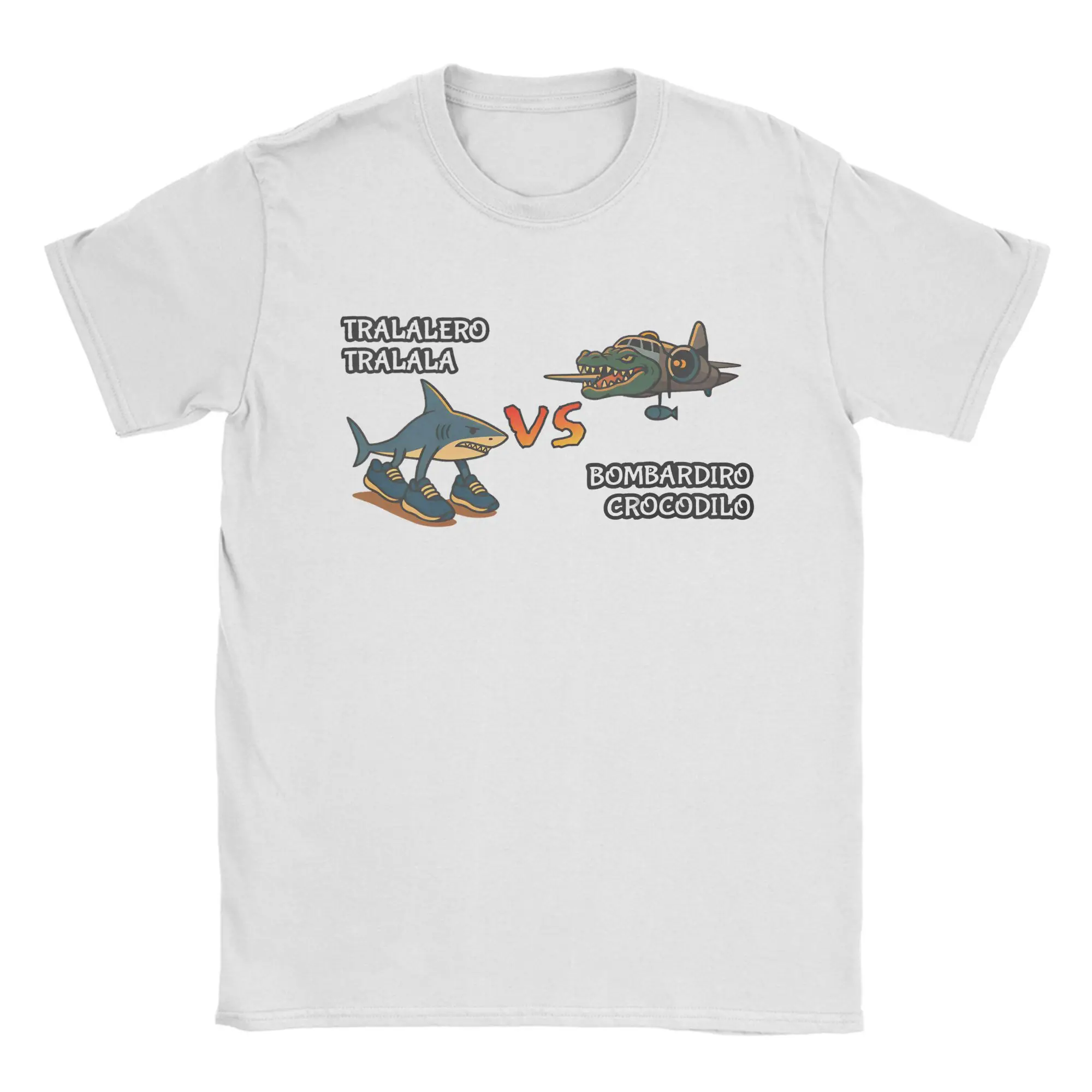 Tralalero Tralala VS Crocodilo Brainrot T Shirt for Men 100% Cotton Casual T-Shirts Italian Meme Tees Short Sleeve Tops 4XL 5XL
Tralalero Tralala VS Crocodilo Brainrot T Shirt for Men 100% Cotton Casual T-Shirts Italian Meme Tees Short Sleeve Tops 4XL 5XL