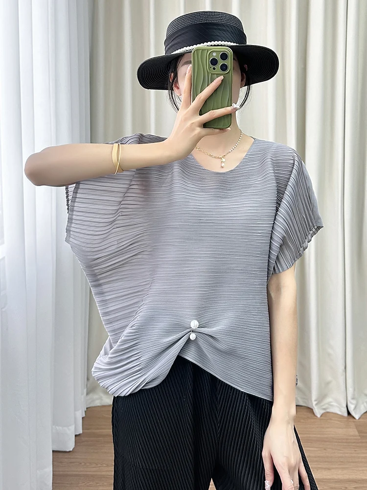 Fashionable Pure Color Women's T-shirt round Neck Short Sleeve Commute Versatile Top Quality Polyester Fiber Straight Cut Style
Fashionable Pure Color Women's T-shirt round Neck Short Sleeve Commute Versatile Top Quality Polyester Fiber Straight Cut Style