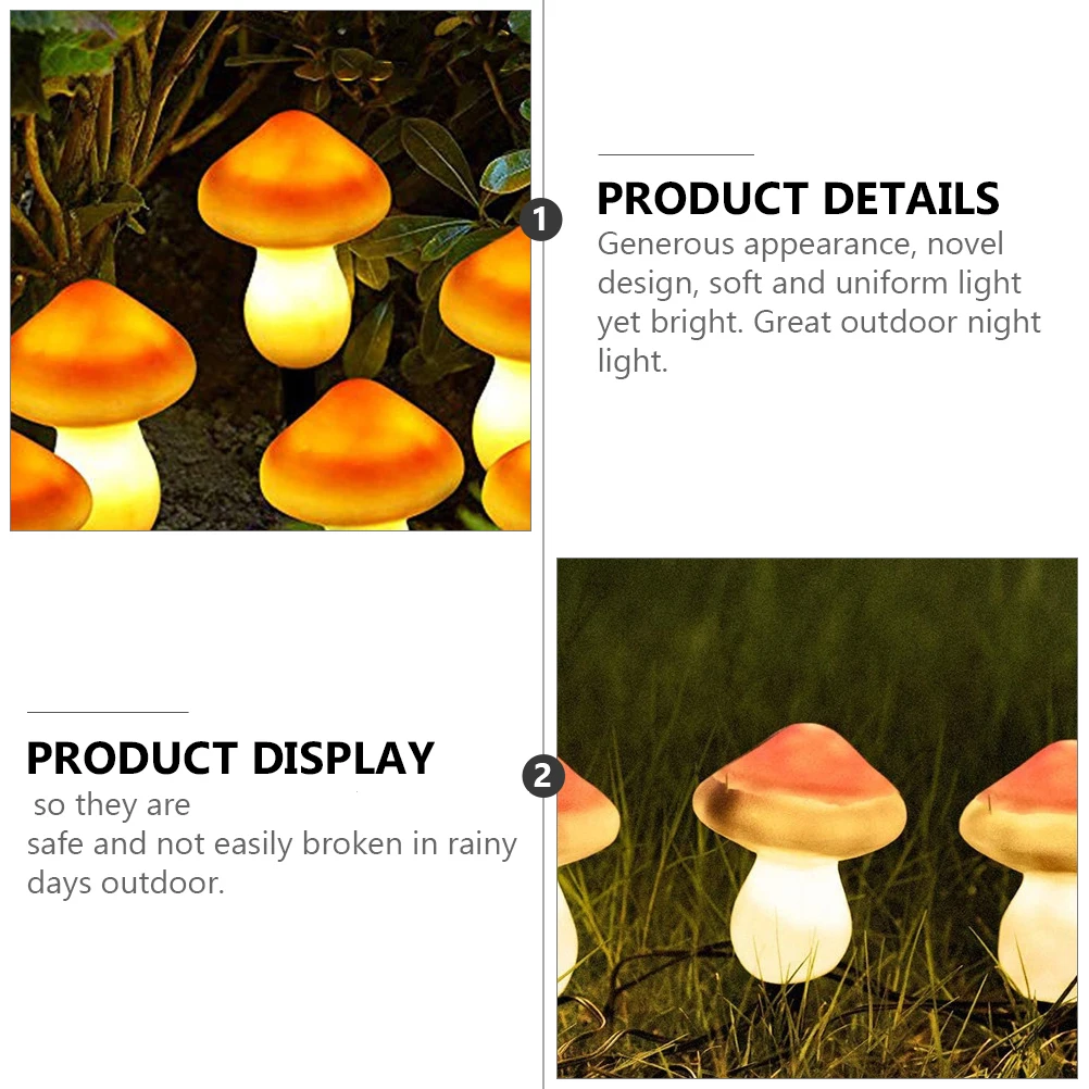 Solar Mushroom Light Resin ABS Solar Powered LED Garden Pathway Lights Outdoor Lawn Decoration Waterproof Bright Night Lighting
Solar Mushroom Light Resin ABS Solar Powered LED Garden Pathway Lights Outdoor Lawn Decoration Waterproof Bright Night Lighting