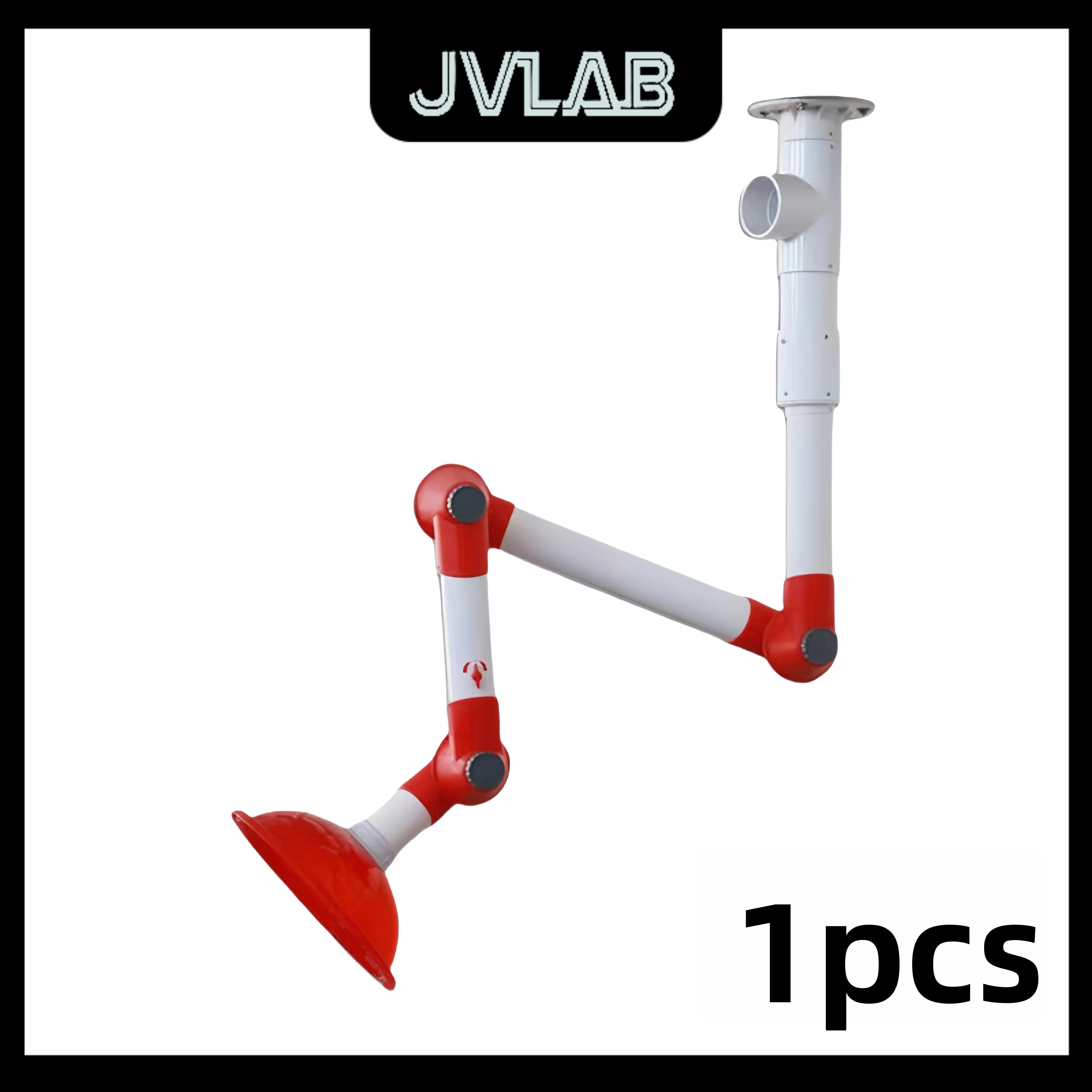 Fume Extractor Arm 3-Section Adjustable PP Exhaust Hood Gas Collection Laboratory Ceiling Mount Mobile Red White Grey JVLAB
Fume Extractor Arm 3-Section Adjustable PP Exhaust Hood Gas Collection Laboratory Ceiling Mount Mobile Red White Grey JVLAB