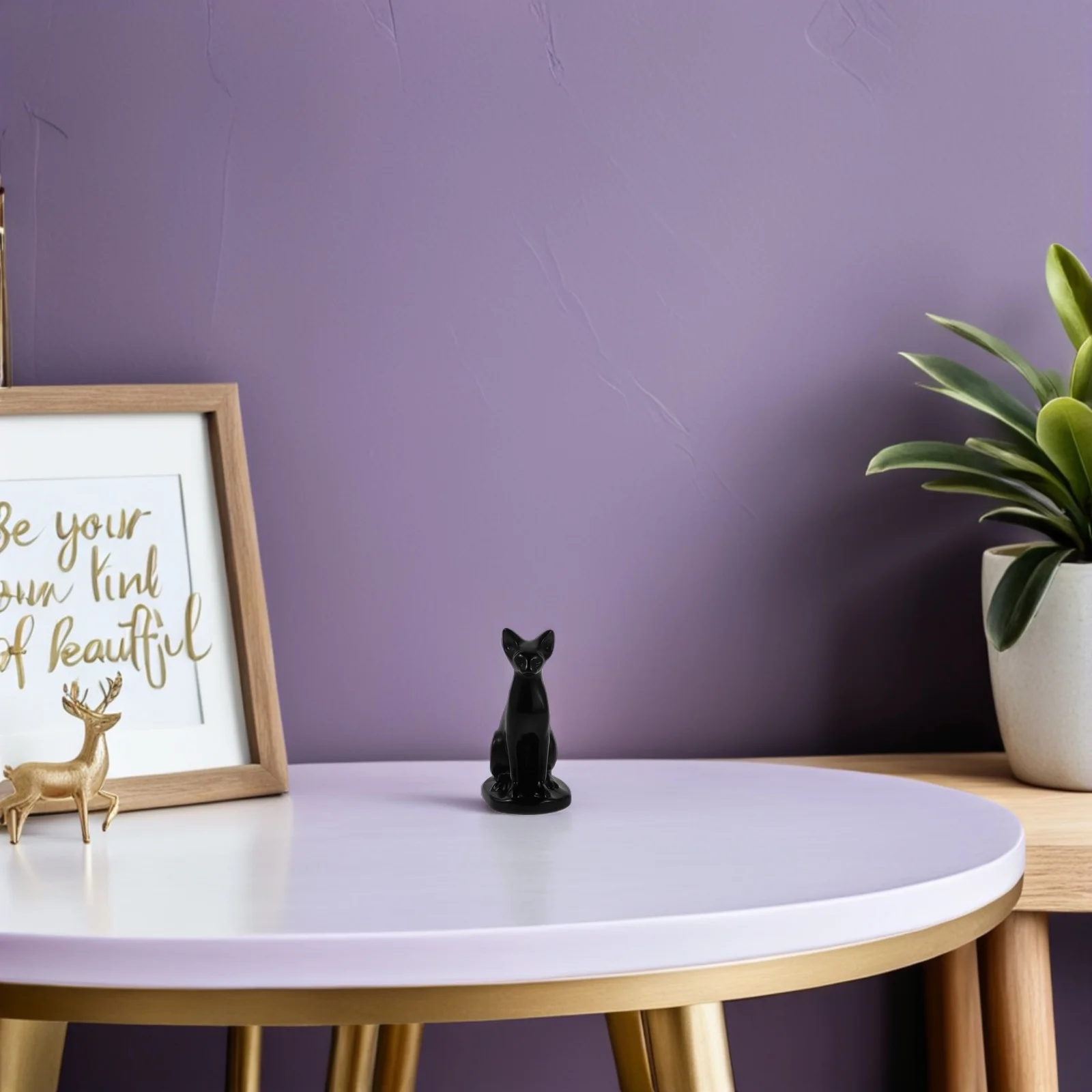 Hand-Carved Egyptian Obsidian Black Cat Statue Desktop Ornament Bookshelf Decor Home Office Protection Sculpture
Hand-Carved Egyptian Obsidian Black Cat Statue Desktop Ornament Bookshelf Decor Home Office Protection Sculpture