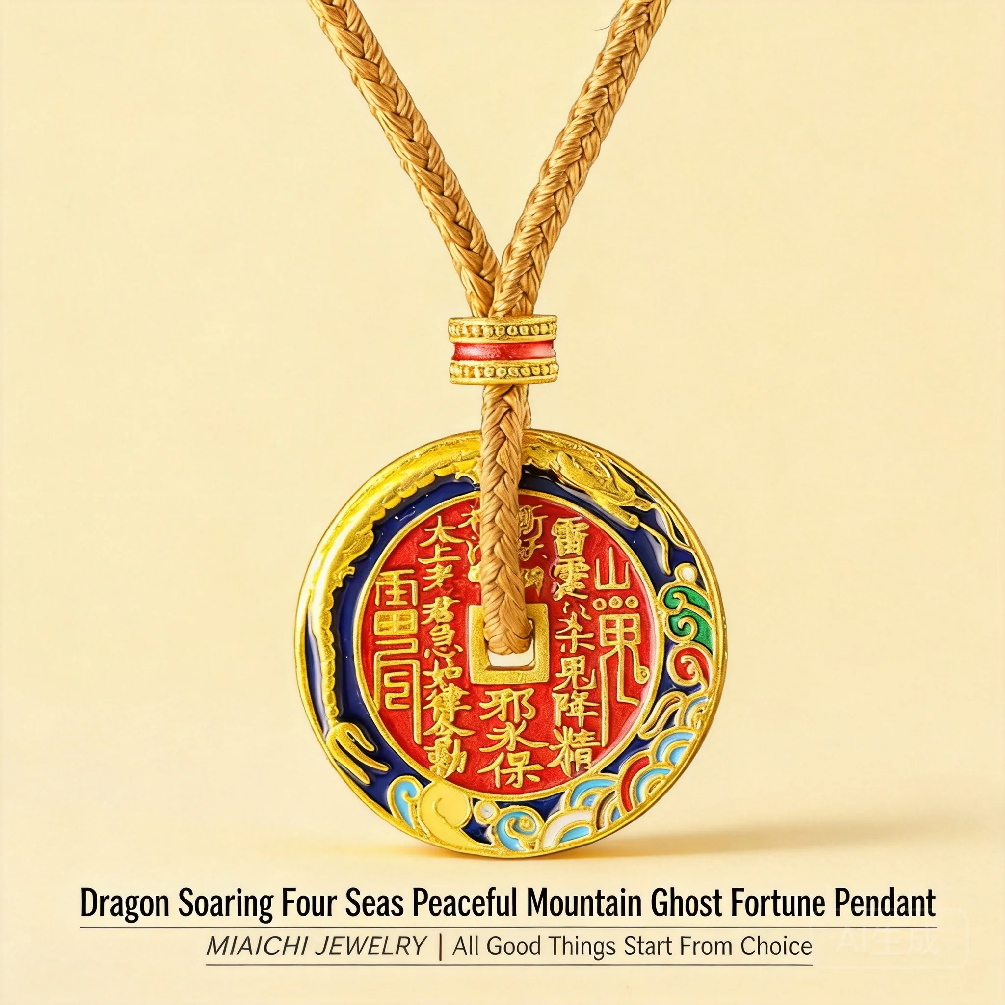 24k Gold Plated Enamel Chinese Traditional Dragon Carved Mountain Ghost Lucky Coin Pendant Necklace Feng Shui Blessing Protectio
24k Gold Plated Enamel Chinese Traditional Dragon Carved Mountain Ghost Lucky Coin Pendant Necklace Feng Shui Blessing Protectio
