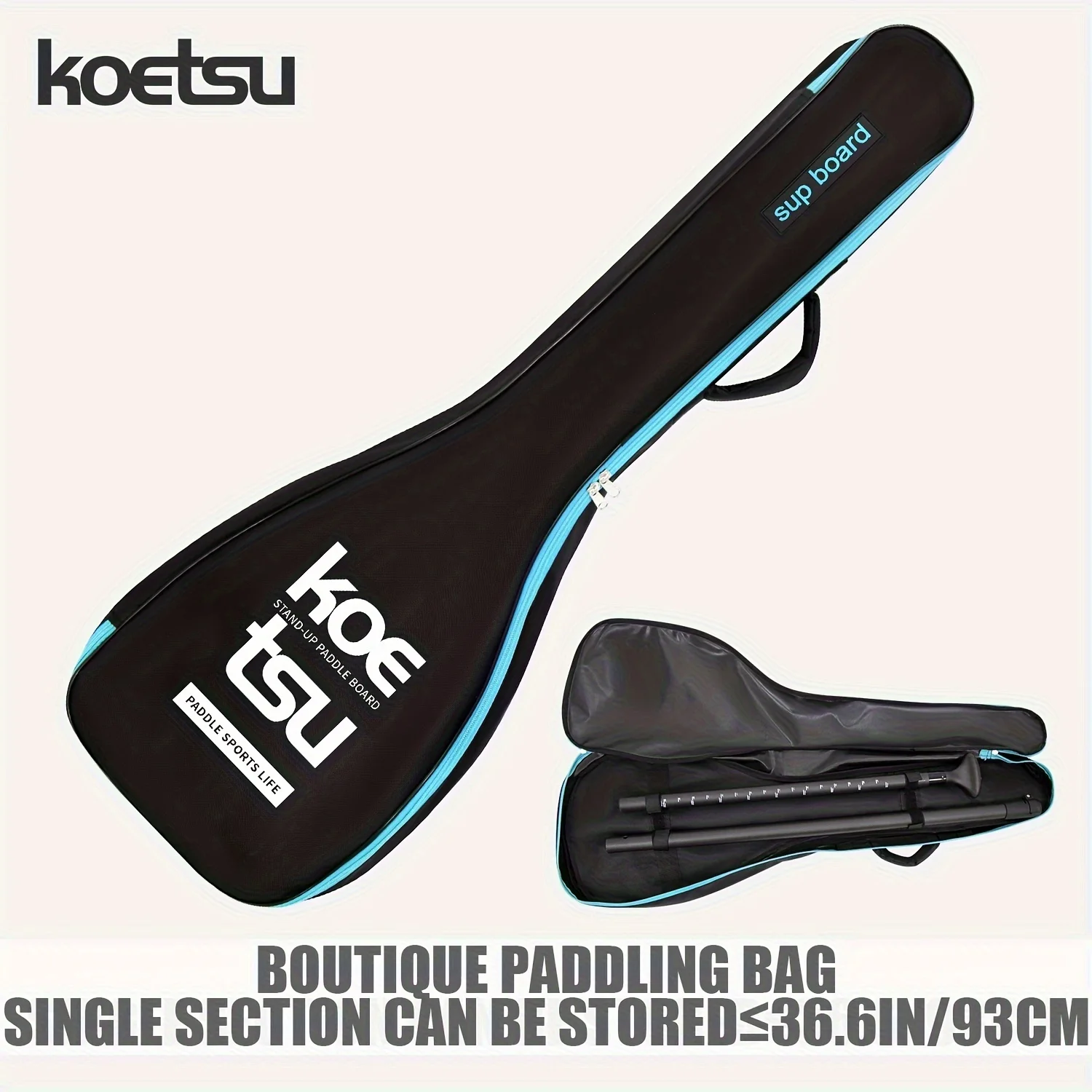 Portable Paddle Bag with Dual Zipper and Handy Velcro Closure, Double-Sided Protection, Essential Paddle Board Accessory.
Portable Paddle Bag with Dual Zipper and Handy Velcro Closure, Double-Sided Protection, Essential Paddle Board Accessory.