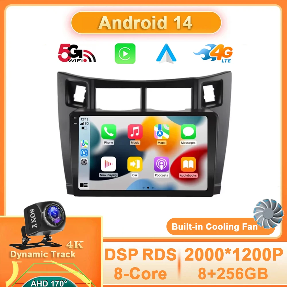 Android 14 Car Radio For Toyota Yaris 2005 - 2012 Carplay Auto Stereo Video Player 4G WiFi GPS Navigation 360 Camera QLED DSP BT
Android 14 Car Radio For Toyota Yaris 2005 - 2012 Carplay Auto Stereo Video Player 4G WiFi GPS Navigation 360 Camera QLED DSP BT