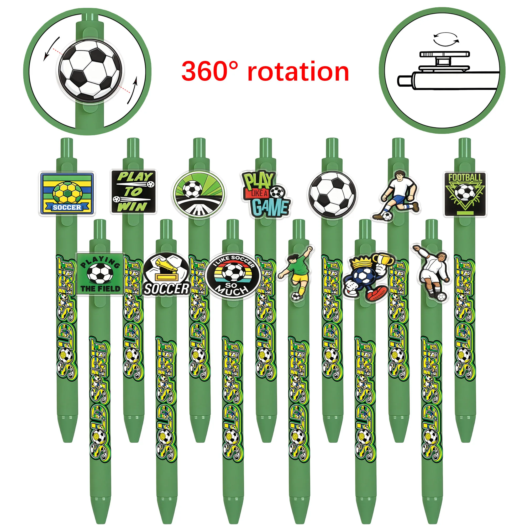 13 PCS Football Theme Ballpoint Pens - Creative Design for Football Sports - Smooth Writing - Random Patterns
13 PCS Football Theme Ballpoint Pens - Creative Design for Football Sports - Smooth Writing - Random Patterns