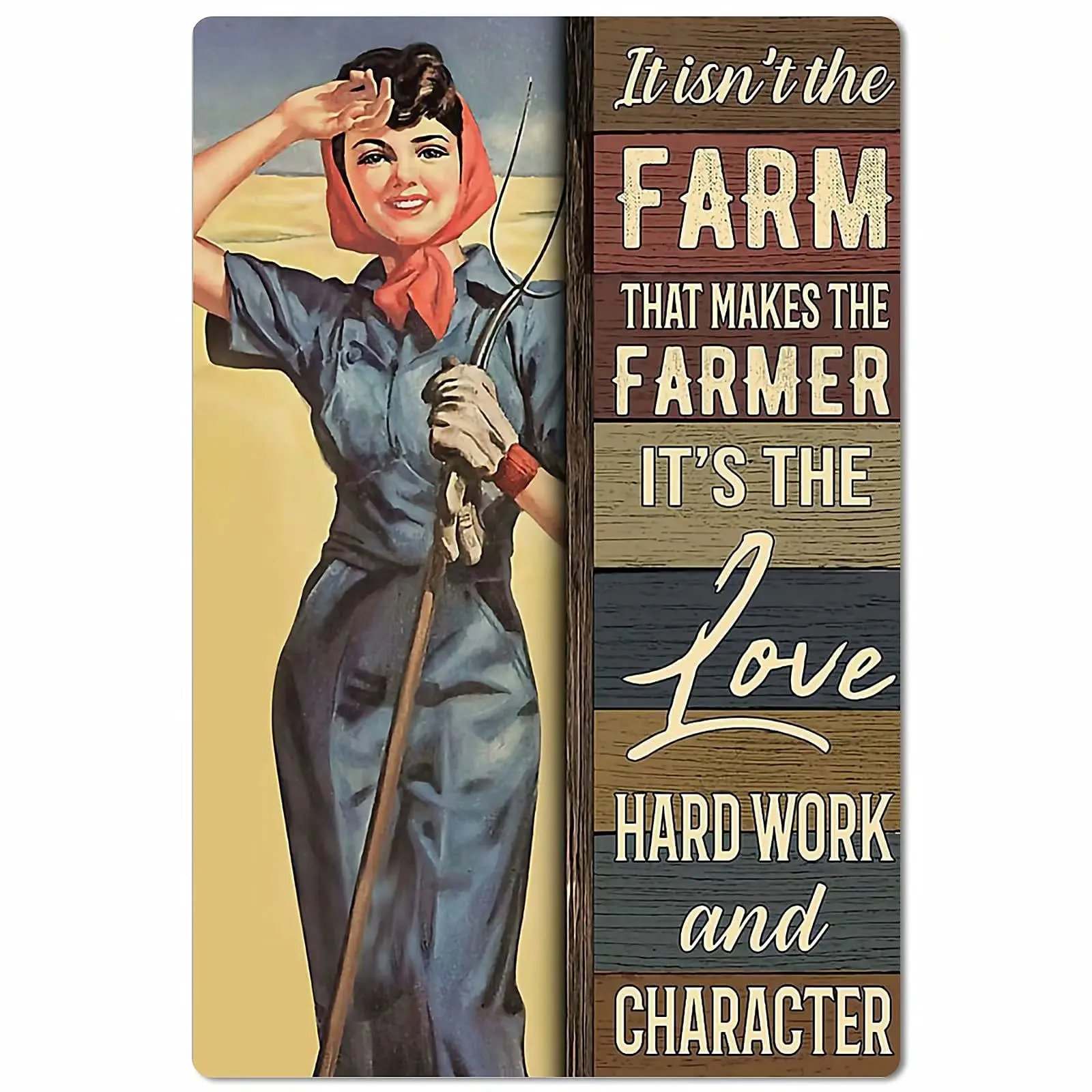 Beautiful Peasant Woman Vintage metal Hanging Plaque That Makes The Farmer It'S The Love Retro Home Cafe Restaurant Wall Dec
Beautiful Peasant Woman Vintage metal Hanging Plaque That Makes The Farmer It'S The Love Retro Home Cafe Restaurant Wall Dec