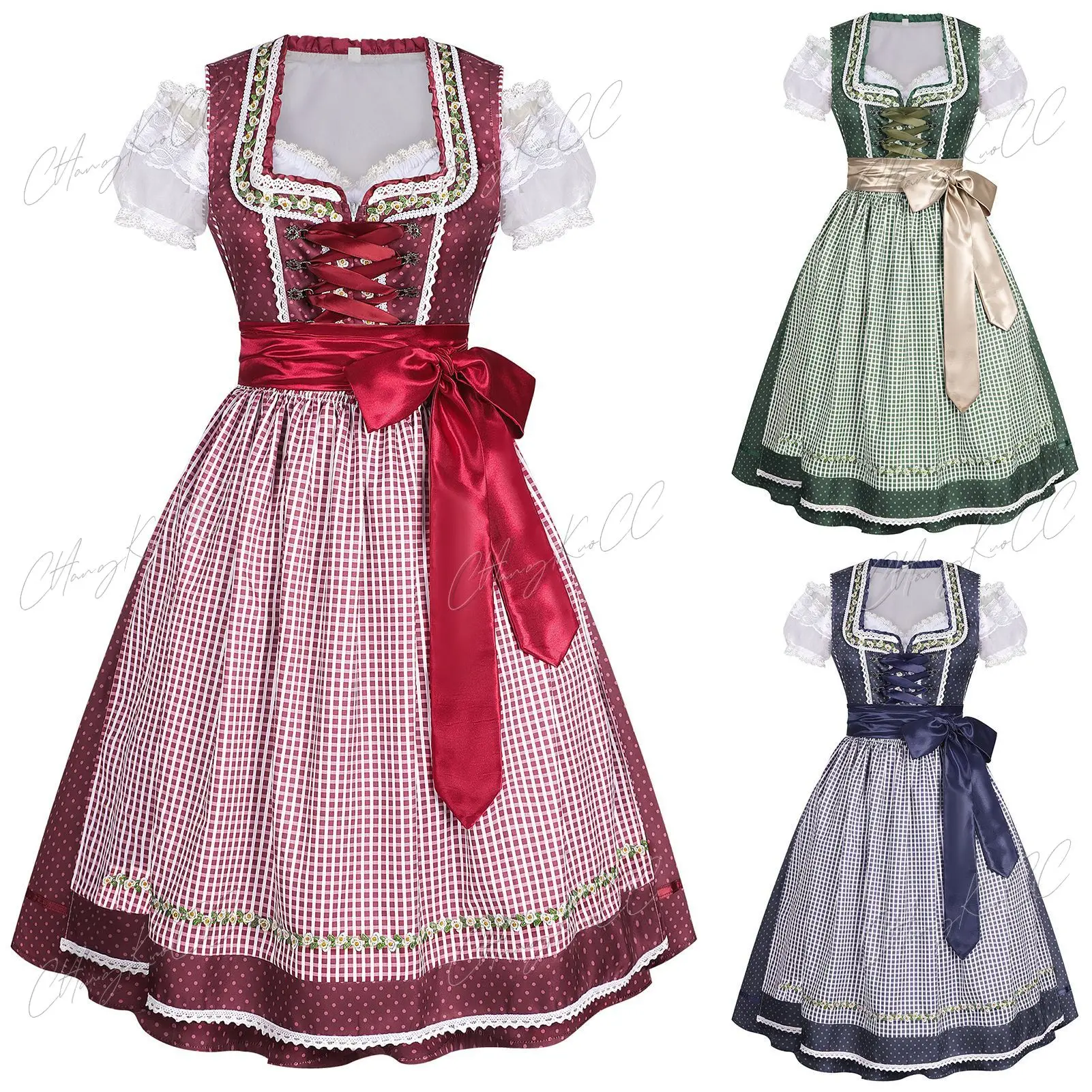 Traditional German Plaid Dirndl Dress For Women Oktoberfest Costume Adult Beer Festival Cosplay Halloween Fancy Party Dress
Traditional German Plaid Dirndl Dress For Women Oktoberfest Costume Adult Beer Festival Cosplay Halloween Fancy Party Dress