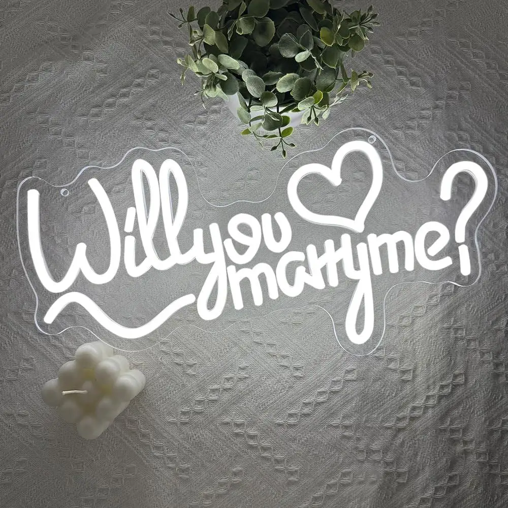 Will You Marry Me Neon Sign USB Dimmable LED Light for Bedroom Club Wedding Engagement Party Aesthetic Decor Gifts Wall Lights
Will You Marry Me Neon Sign USB Dimmable LED Light for Bedroom Club Wedding Engagement Party Aesthetic Decor Gifts Wall Lights