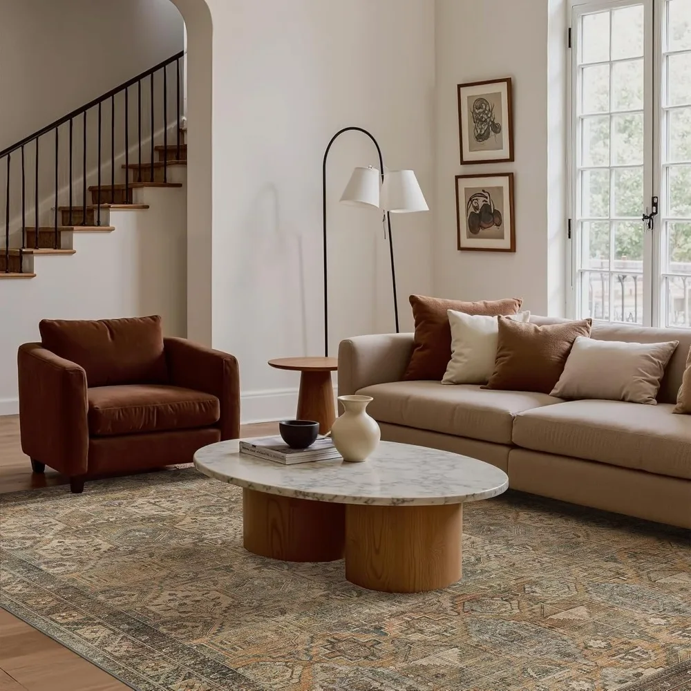 Washable Rugs 8x10 Area Rug for Living Room Bedroom, Washable Brown Rug Vintage Print Carpet, Ultra-Thin Chenille Low Pile
Washable Rugs 8x10 Area Rug for Living Room Bedroom, Washable Brown Rug Vintage Print Carpet, Ultra-Thin Chenille Low Pile