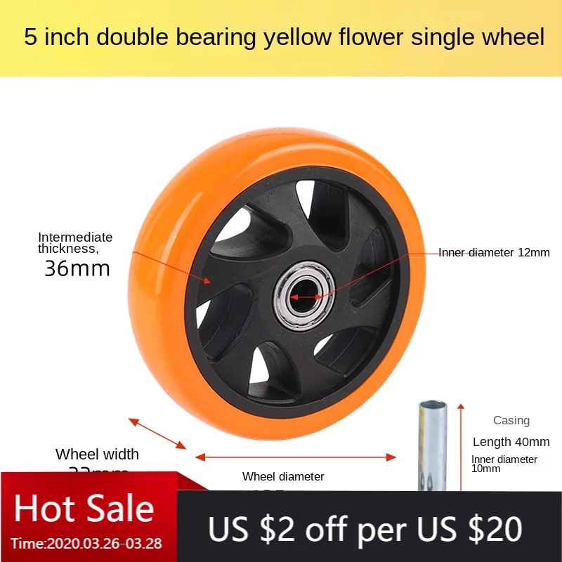 4 Pcs 3/4/5 Inch Heavy Duty Single Wheel - Double Ball Bearings, Smooth Rolling & Wear-resistant Trolley Caster
4 Pcs 3/4/5 Inch Heavy Duty Single Wheel - Double Ball Bearings, Smooth Rolling & Wear-resistant Trolley Caster