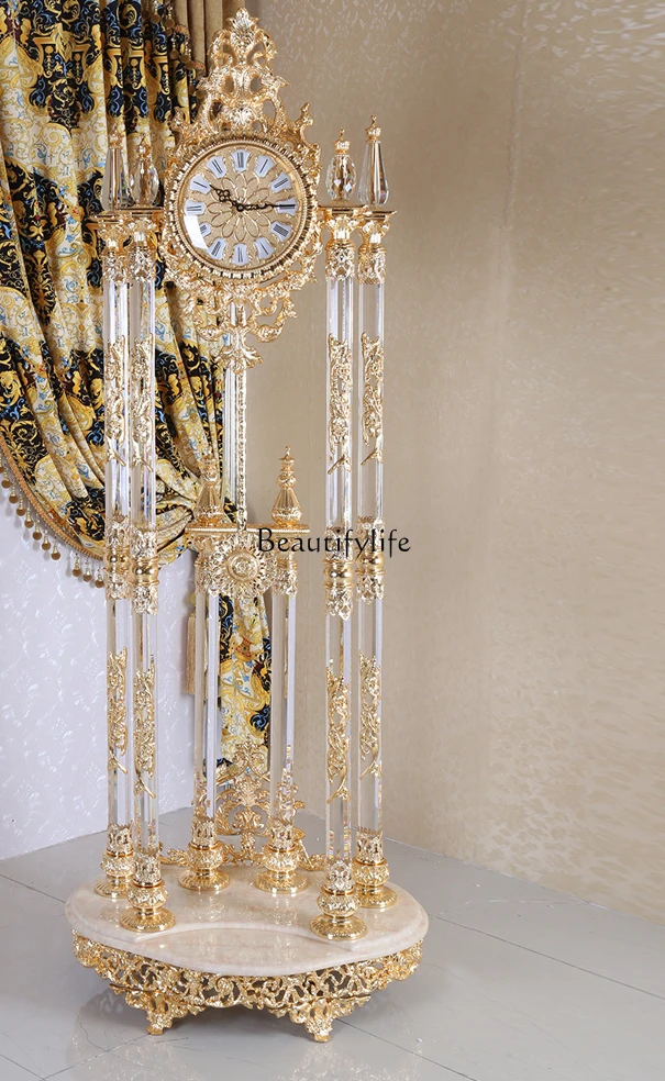Seiko Quartz Movement European Floor Crystal Column Luxury Vertical Large Copper Bell
Seiko Quartz Movement European Floor Crystal Column Luxury Vertical Large Copper Bell