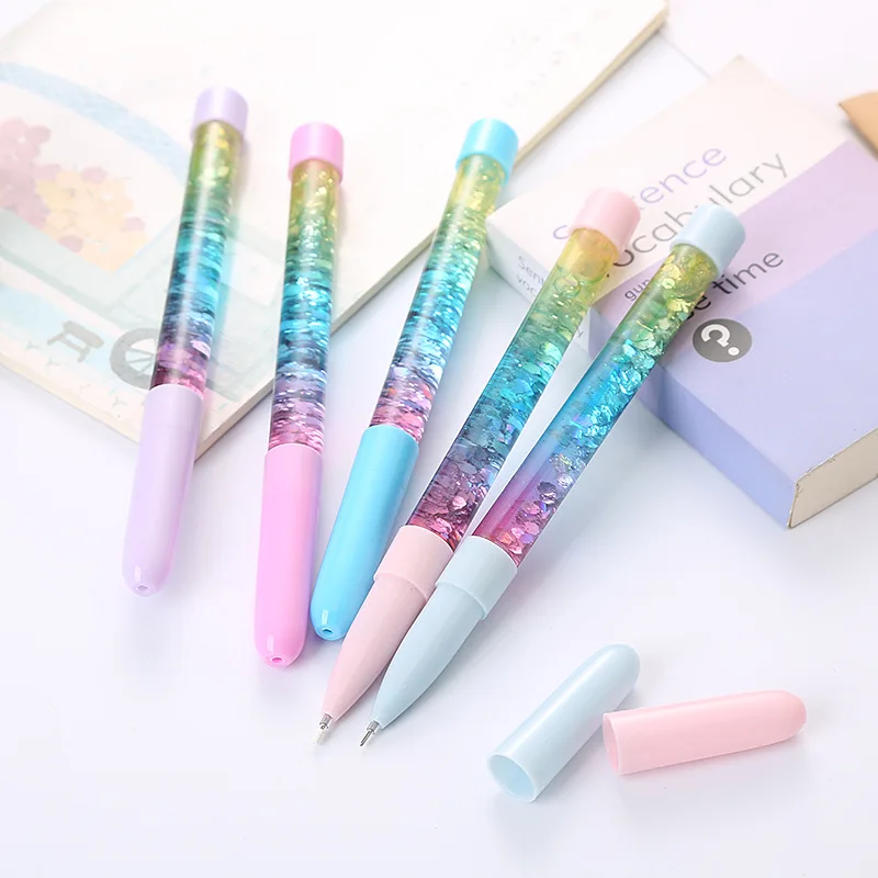 1PC Ins Aesthetic Shiny Rainbow Glitter Liquid Quicksand Gel Pen Black Ink 0.5mm Creative Cute Girl Stationery School Supplies
1PC Ins Aesthetic Shiny Rainbow Glitter Liquid Quicksand Gel Pen Black Ink 0.5mm Creative Cute Girl Stationery School Supplies