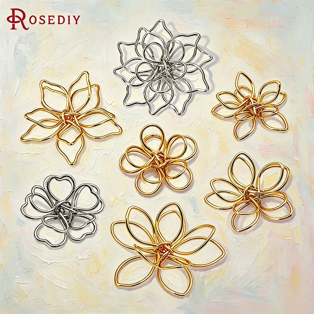 18K Gold Color Brass 3D Wire Flower Charms Pendants High Quality Jewelry Making Necklace Earrings Diy Accessories
18K Gold Color Brass 3D Wire Flower Charms Pendants High Quality Jewelry Making Necklace Earrings Diy Accessories