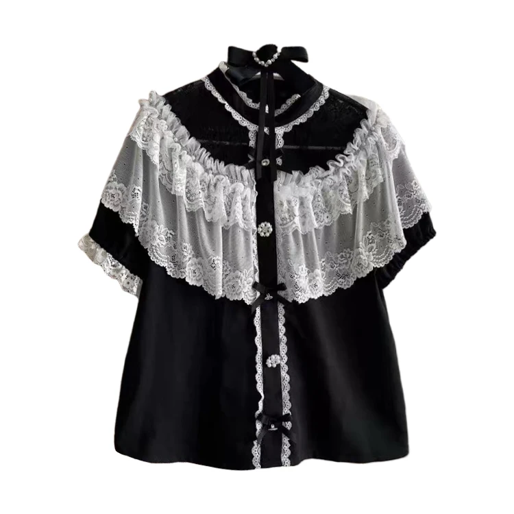 Japanese Original Design Lolita Daily Lightweight Gothic Exquisite White Lace Bow Shawl Top and Cute Short Skirt Two-piece Set
Japanese Original Design Lolita Daily Lightweight Gothic Exquisite White Lace Bow Shawl Top and Cute Short Skirt Two-piece Set