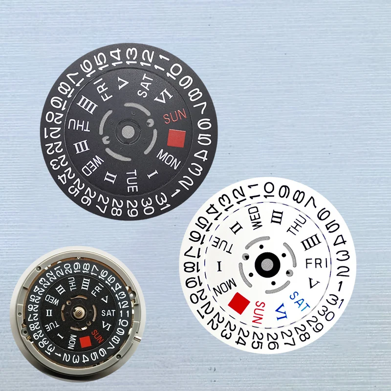 White Black NH35 NH36 Roman Date Wheel Dial Fit NH35 NH36 Automatic Movement Crown at 3.0H / 3.8H / 4.1H Oclock Date Week Wheel
White Black NH35 NH36 Roman Date Wheel Dial Fit NH35 NH36 Automatic Movement Crown at 3.0H / 3.8H / 4.1H Oclock Date Week Wheel
