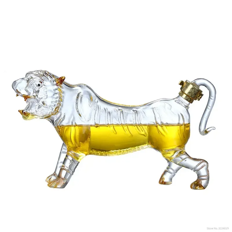 500ML/1000ML handsome tiger shaped lead-free barware whiskey decanter for Liquor Scotch Bourbon
500ML/1000ML handsome tiger shaped lead-free barware whiskey decanter for Liquor Scotch Bourbon