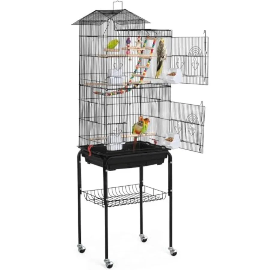 Bird Cage for Parrot Lovebirds Finches Parakeets Budgie Parrotlet Conures Pet Flight Birdcage Metal Gray Detachable Rolling Sta
Bird Cage for Parrot Lovebirds Finches Parakeets Budgie Parrotlet Conures Pet Flight Birdcage Metal Gray Detachable Rolling Sta