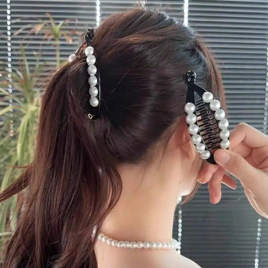 Faux Pearl Rhinestone Banana Clip Hair Accessory For Women Daily Wear
Faux Pearl Rhinestone Banana Clip Hair Accessory For Women Daily Wear