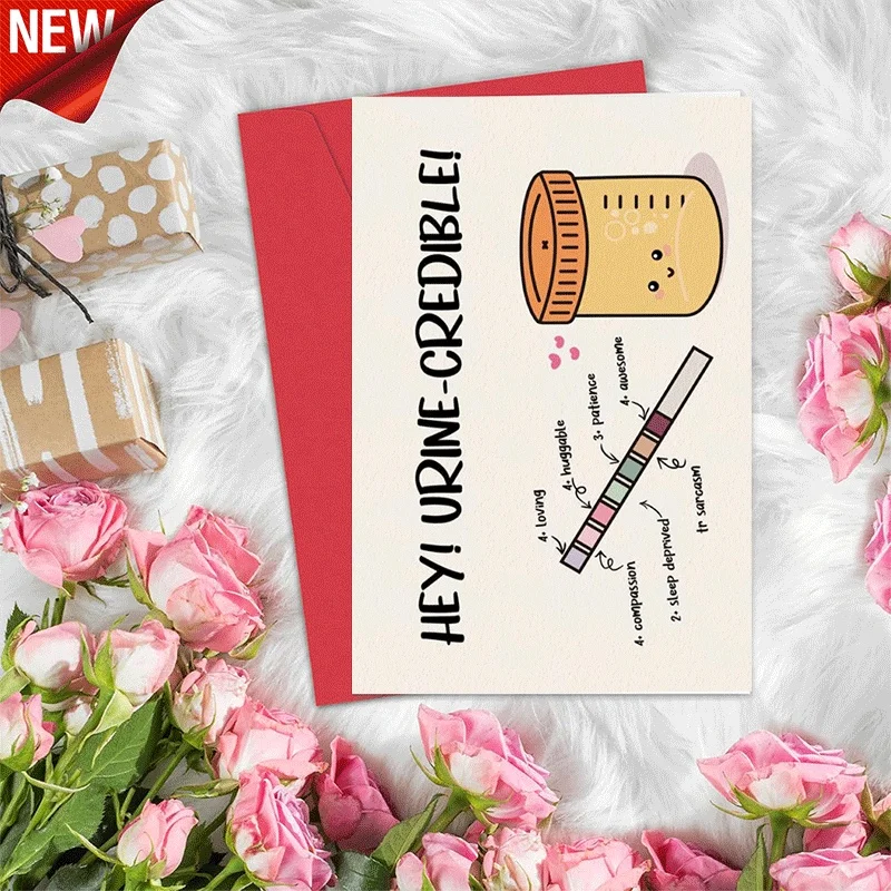 Funny Nurse Urine Test Greeting Card, Medical Themed Humor Card for Healthcare Worker, Cute Pun Card for Doct
Funny Nurse Urine Test Greeting Card, Medical Themed Humor Card for Healthcare Worker, Cute Pun Card for Doct
