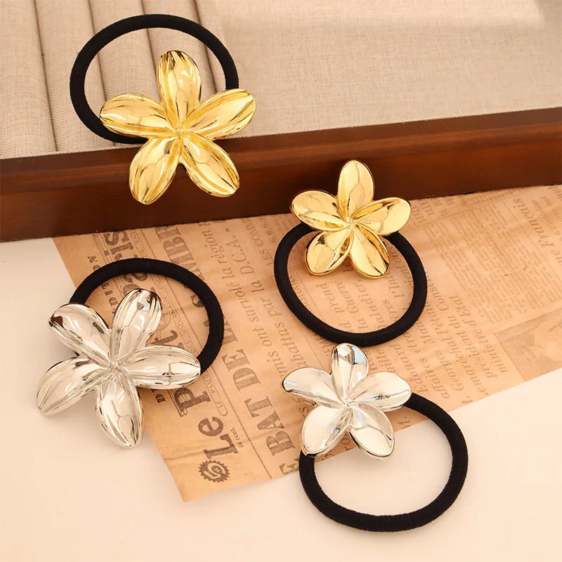 European and American cross-border lily flower alloy hair rope high elastic ponytail headrope metal wind
European and American cross-border lily flower alloy hair rope high elastic ponytail headrope metal wind