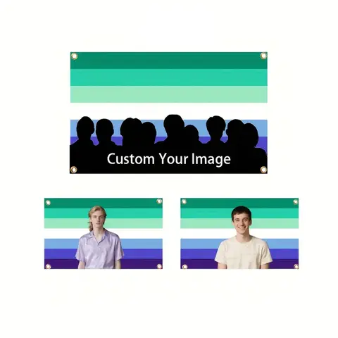 Custom MLM Pride Flag Gay Man Pride Flag Themed Decorative Flag Welcome Party Outdoor Outside Decorations Tapestry 4 Sizes