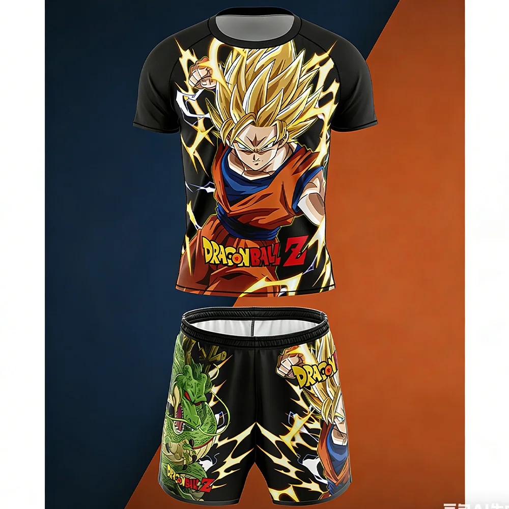 Summer New Dragon Ball Z T-Shirt Shorts Men's Women's Fitness Training Combat Sports Suit Oversized Breathable Quick Drying Set
Summer New Dragon Ball Z T-Shirt Shorts Men's Women's Fitness Training Combat Sports Suit Oversized Breathable Quick Drying Set