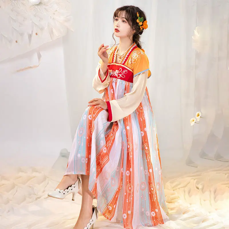 Hanfu Women's Chinese Ancient Costume Fairy Air Flowing Skirt Waist Super Fairy Retro Stage Performance Costume Ancient Costume
Hanfu Women's Chinese Ancient Costume Fairy Air Flowing Skirt Waist Super Fairy Retro Stage Performance Costume Ancient Costume