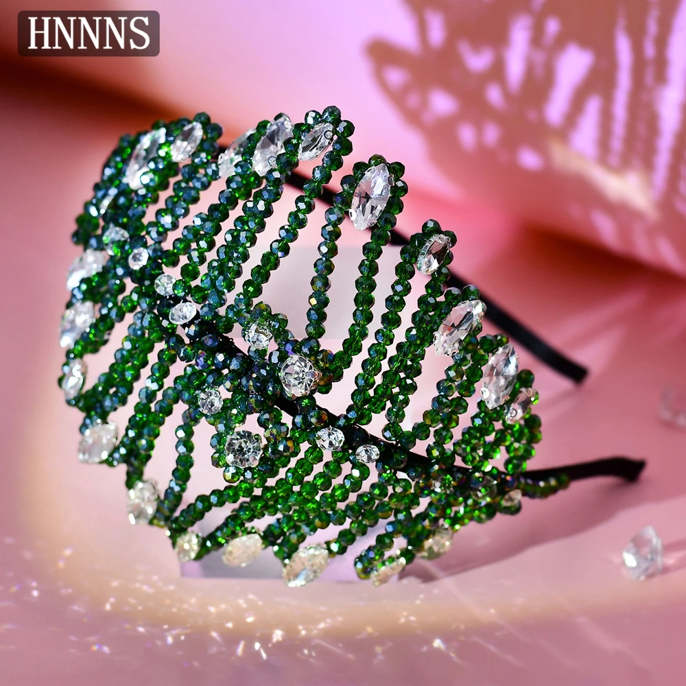 HNNNS Leaves Shaped Headband Green Crystal Beaded Headdress Shiny Rhinestone Headpiece Elegant Banquet Hair Accessories A147
HNNNS Leaves Shaped Headband Green Crystal Beaded Headdress Shiny Rhinestone Headpiece Elegant Banquet Hair Accessories A147