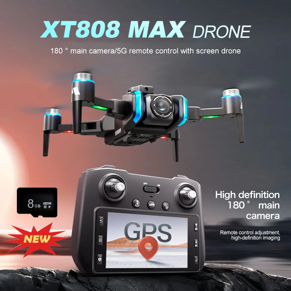 Новый дрон XT808 с экраном GPS Складной дрон 5G WIFI с оптическим потоком профессиональная 4k HD антенная камера RC Дрон для взрослых
Новый дрон XT808 с экраном GPS Складной дрон 5G WIFI с оптическим потоком профессиональная 4k HD антенная камера RC Дрон для взрослых
